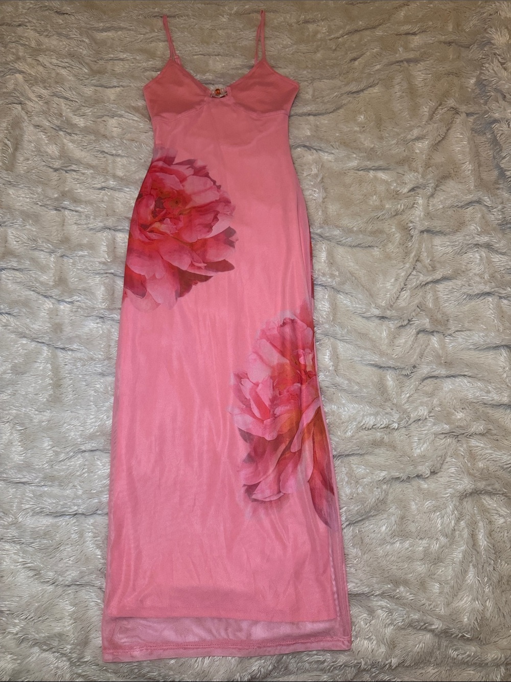 Sincerely Jules Pink Floral Maxi Slip Dress